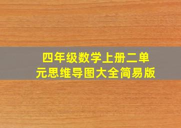 四年级数学上册二单元思维导图大全简易版