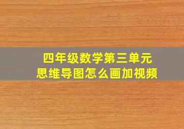 四年级数学第三单元思维导图怎么画加视频