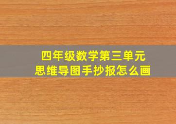 四年级数学第三单元思维导图手抄报怎么画