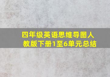 四年级英语思维导图人教版下册1至6单元总结