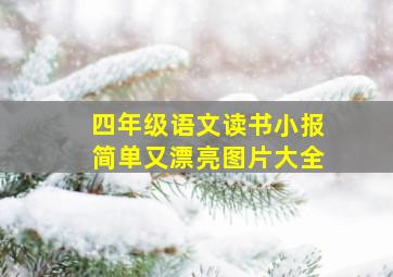 四年级语文读书小报简单又漂亮图片大全