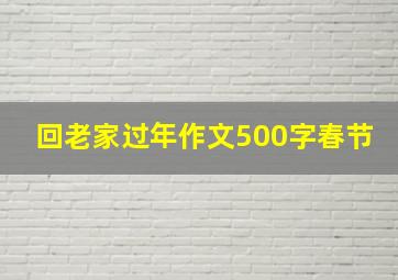 回老家过年作文500字春节