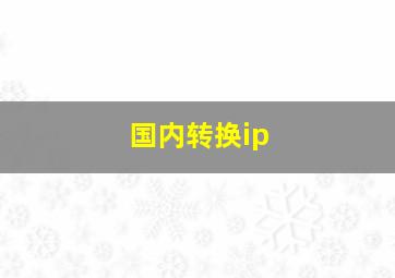 国内转换ip