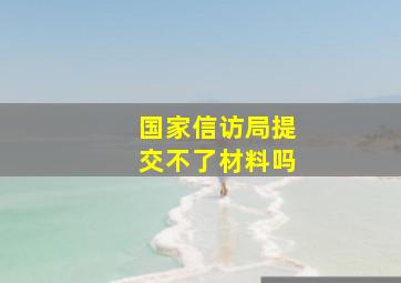 国家信访局提交不了材料吗