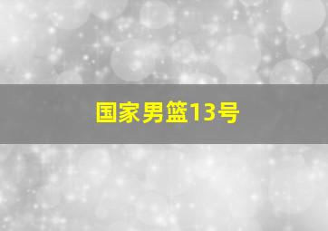 国家男篮13号