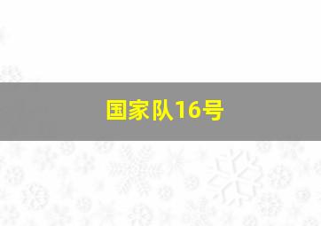 国家队16号