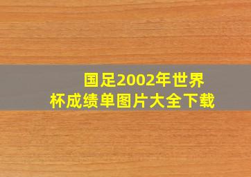 国足2002年世界杯成绩单图片大全下载