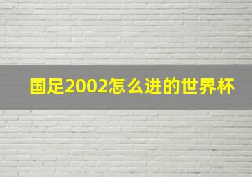 国足2002怎么进的世界杯