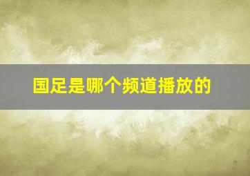 国足是哪个频道播放的