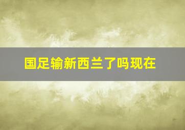 国足输新西兰了吗现在