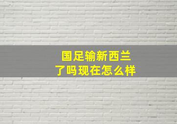 国足输新西兰了吗现在怎么样