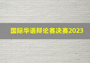 国际华语辩论赛决赛2023