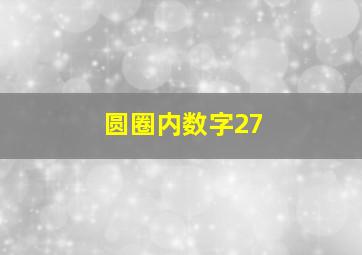 圆圈内数字27