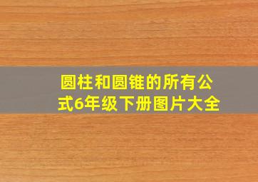 圆柱和圆锥的所有公式6年级下册图片大全