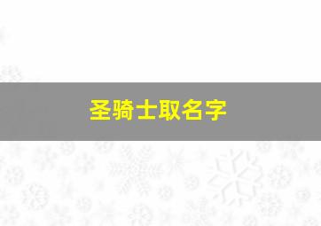 圣骑士取名字