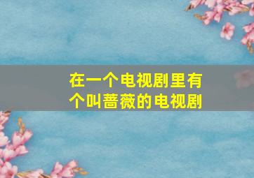 在一个电视剧里有个叫蔷薇的电视剧