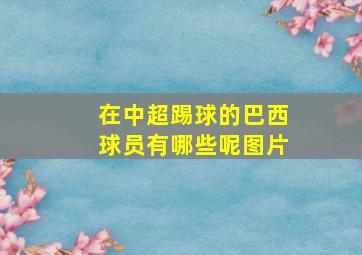 在中超踢球的巴西球员有哪些呢图片