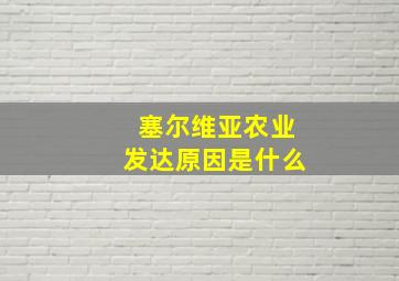 塞尔维亚农业发达原因是什么