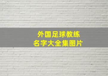 外国足球教练名字大全集图片