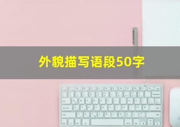 外貌描写语段50字