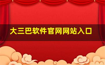 大三巴软件官网网站入口