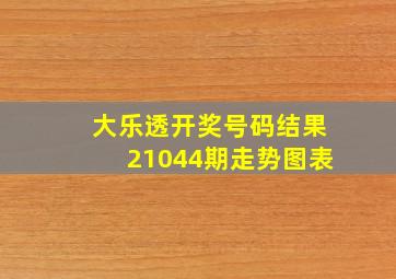 大乐透开奖号码结果21044期走势图表