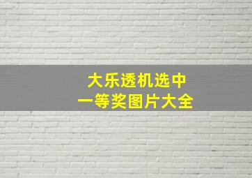 大乐透机选中一等奖图片大全