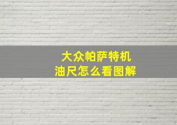 大众帕萨特机油尺怎么看图解