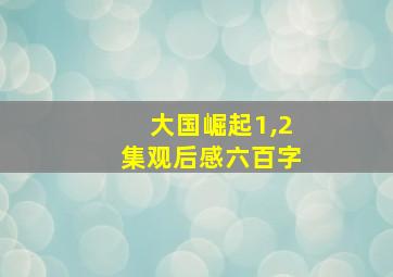 大国崛起1,2集观后感六百字