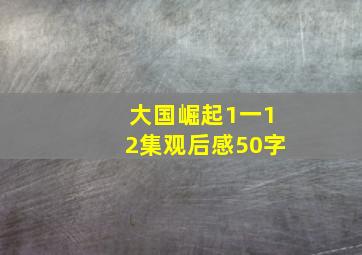 大国崛起1一12集观后感50字