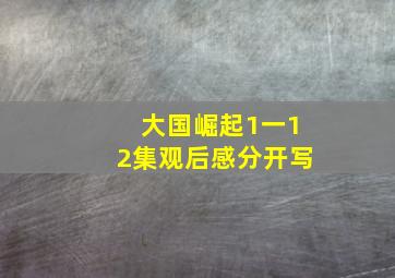 大国崛起1一12集观后感分开写