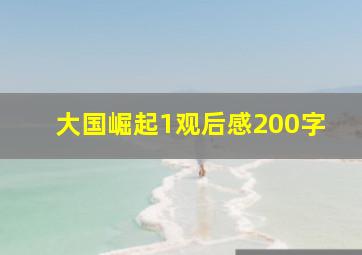 大国崛起1观后感200字