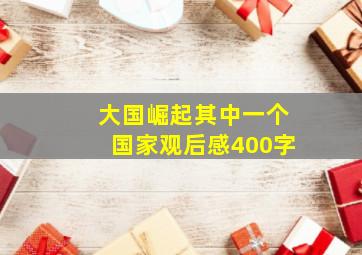 大国崛起其中一个国家观后感400字