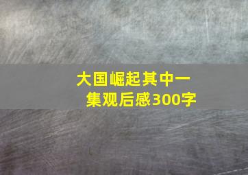 大国崛起其中一集观后感300字