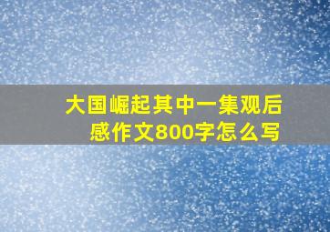 大国崛起其中一集观后感作文800字怎么写