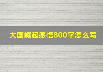 大国崛起感悟800字怎么写