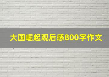 大国崛起观后感800字作文