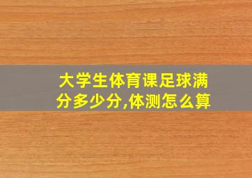 大学生体育课足球满分多少分,体测怎么算