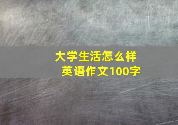 大学生活怎么样英语作文100字