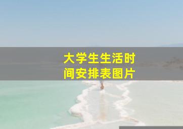 大学生生活时间安排表图片