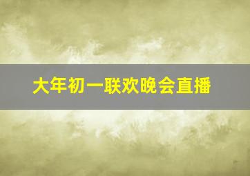 大年初一联欢晚会直播