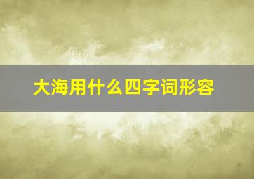 大海用什么四字词形容