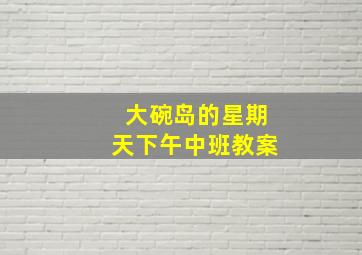 大碗岛的星期天下午中班教案