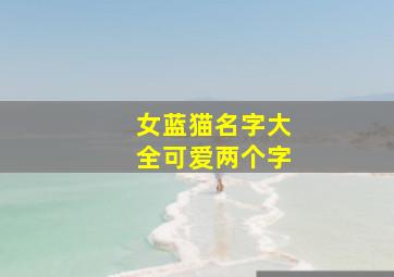 女蓝猫名字大全可爱两个字