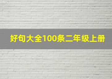 好句大全100条二年级上册