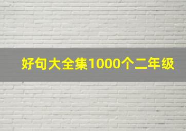 好句大全集1000个二年级