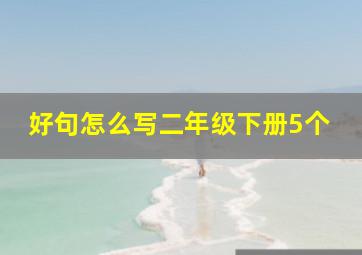 好句怎么写二年级下册5个