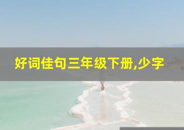 好词佳句三年级下册,少字