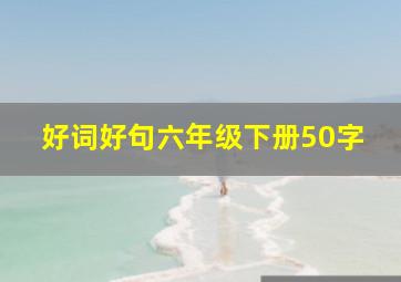 好词好句六年级下册50字