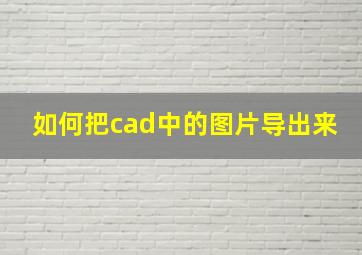 如何把cad中的图片导出来